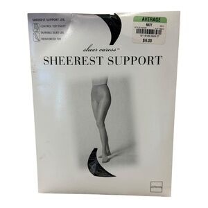 JCPenney Sheer Caress Sheerest Support Pantyhose Average Navy New